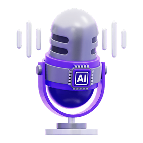 AI chatbot voice-based solution banner mockup