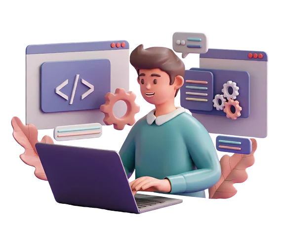 AngularJS web application development banner mockup