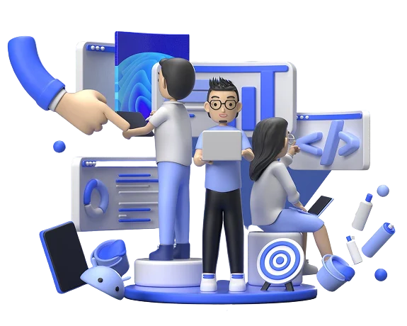 Digital marketing AI solutions banner mockup