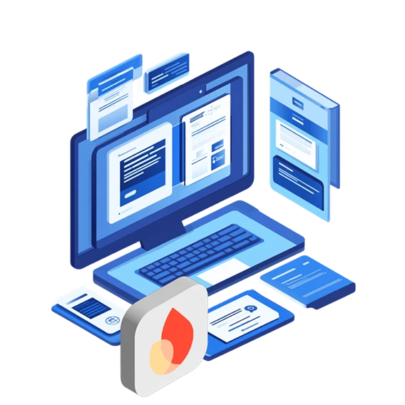 Firebase services banner mockup