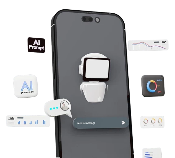 iOS mobile application development banner mockup