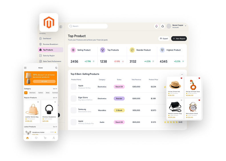 Magento support services banner mockup