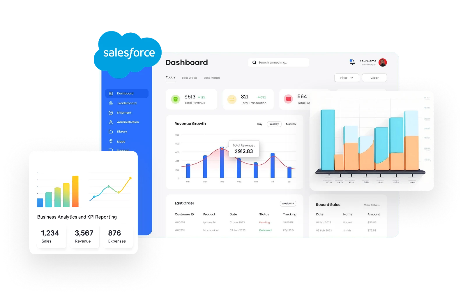 E-commerce AI-powered platform banner mockup