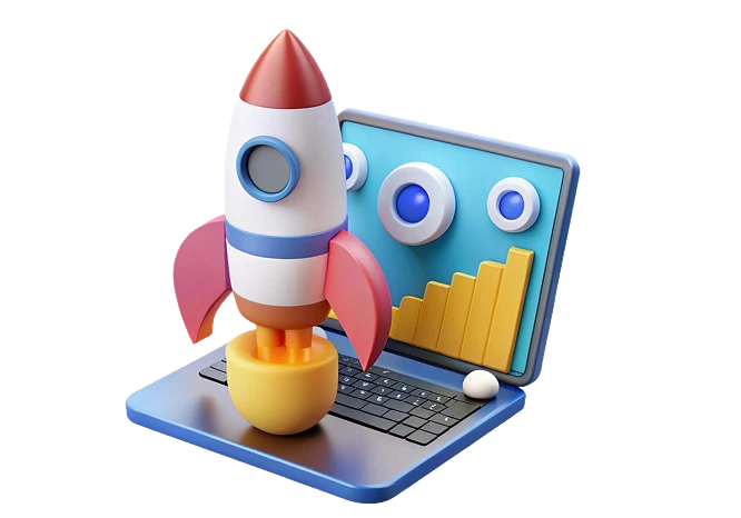 Startup software development banner mockup